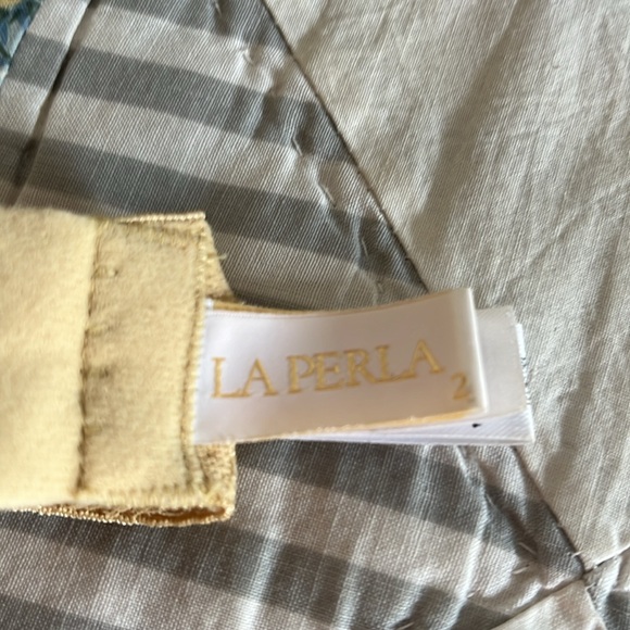 LA PERLA 34 DD-E YELLOW GOLDISH LACE BRA - Picture 4 of 9